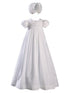 Baby Girls White Handmade Bonnet Christening Dress Outfit 0-12M - SophiasStyle.com